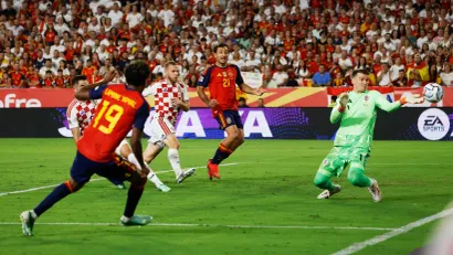 Gol Lamina Jamala (Španija) na meču sa Hrvatskom
